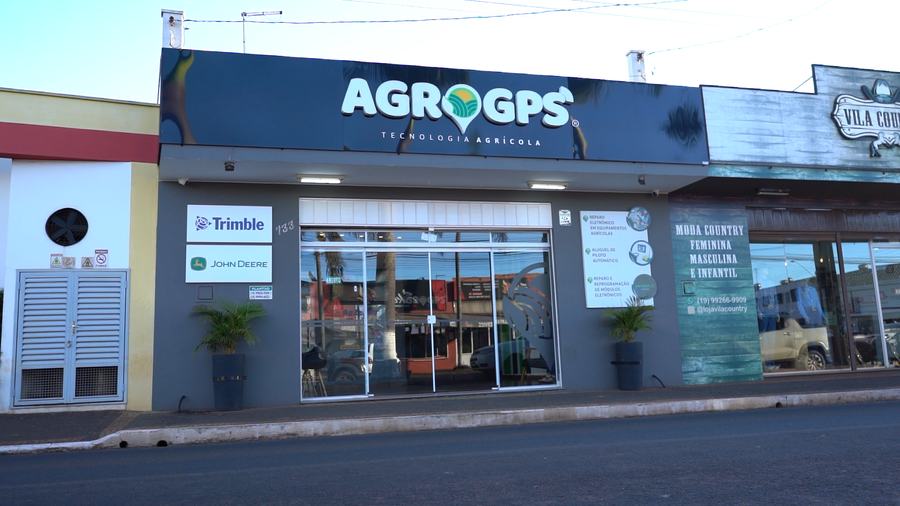 Fachada da unidade da AGROGPS em Santa Cruz das Palmeiras